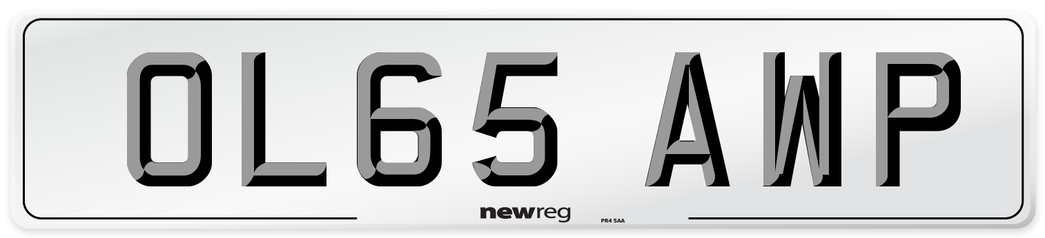 OL65 AWP Number Plate from New Reg